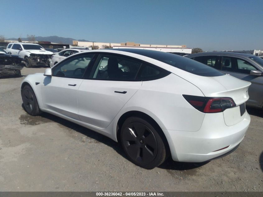 2022 TESLA MODEL 3 - 5YJ3E1EAXNF376607