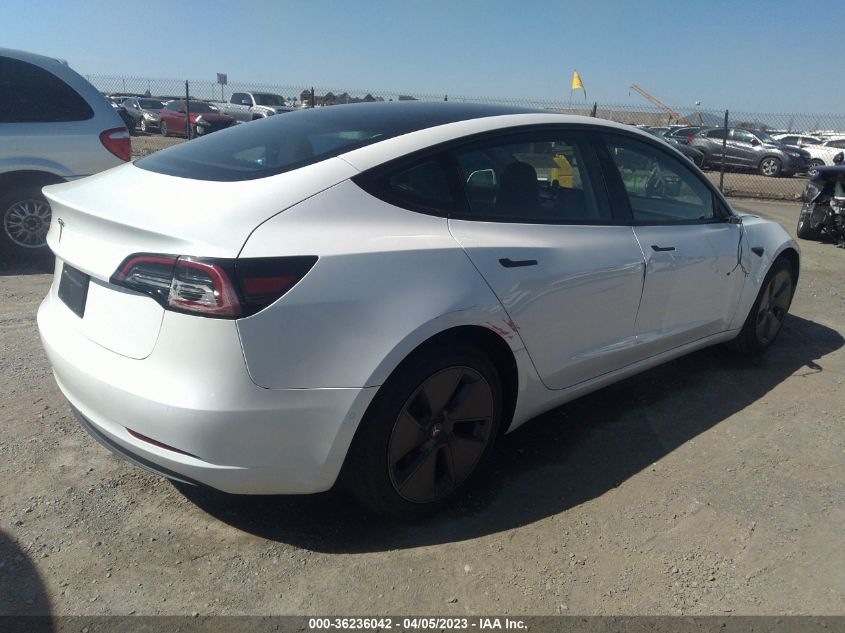 2022 TESLA MODEL 3 - 5YJ3E1EAXNF376607