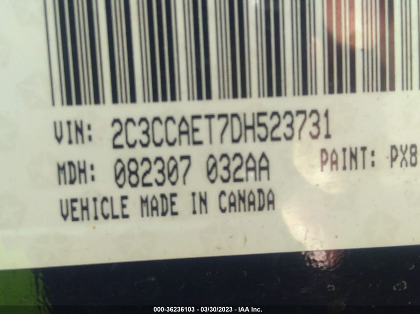 2013 CHRYSLER 300 300C - 2C3CCAET7DH523731