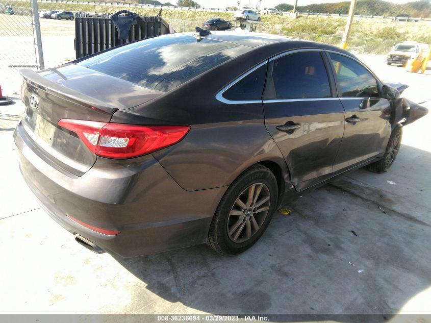 2015 HYUNDAI SONATA 2.4L SE - 5NPE24AF2FH152528