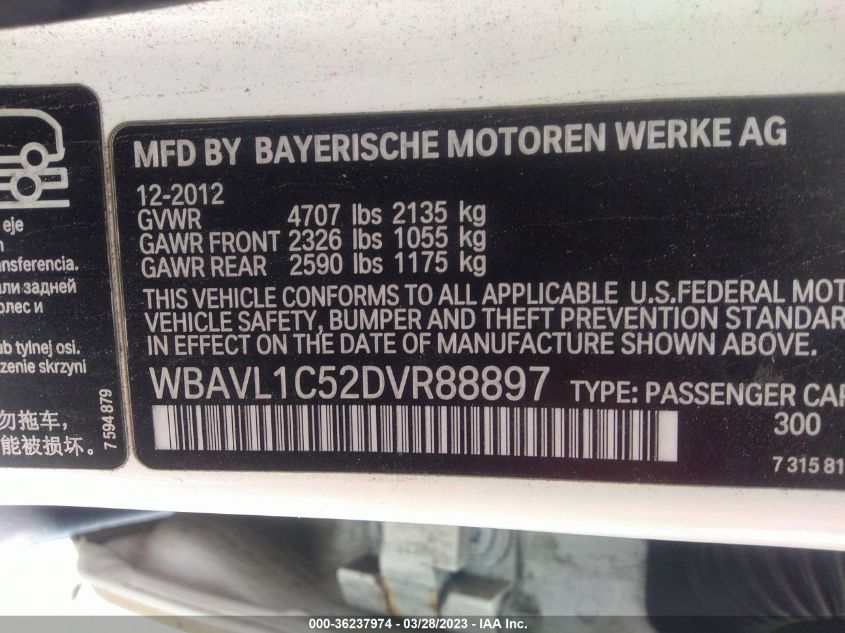 2013 BMW X1 XDRIVE28I - WBAVL1C52DVR88897