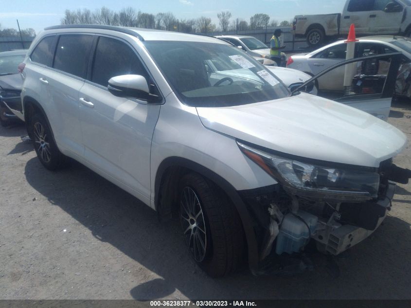 2017 TOYOTA HIGHLANDER XLE/SE - 5TDKZRFH4HS520596