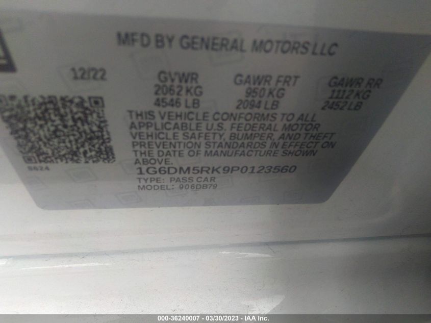 2023 CADILLAC CT5 LUXURY - 1G6DM5RK9P0123560