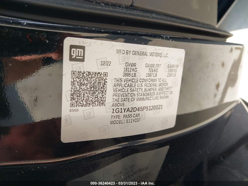 2023 CHEVROLET CORVETTE 1LT - 1G1YA2D45P5120021