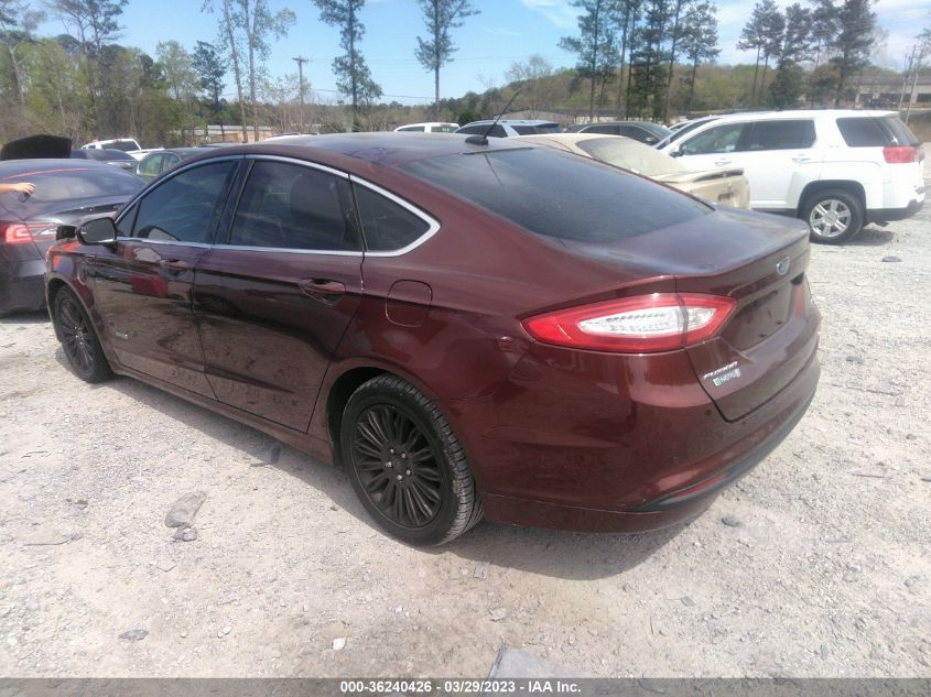 2016 FORD FUSION ENERGI SE LUXURY - 3FA6P0PU8GR190600