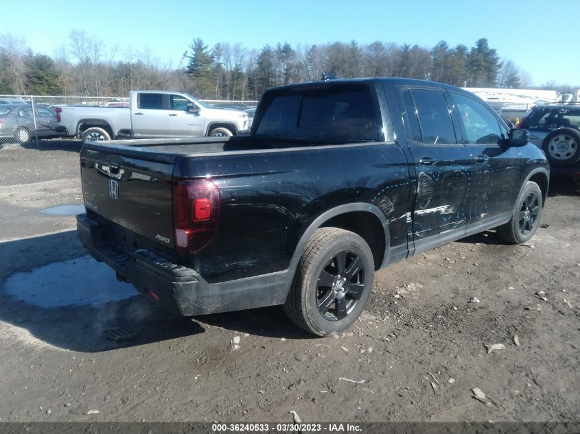2017 HONDA RIDGELINE BLACK EDITION - 5FPYK3F80HB018241