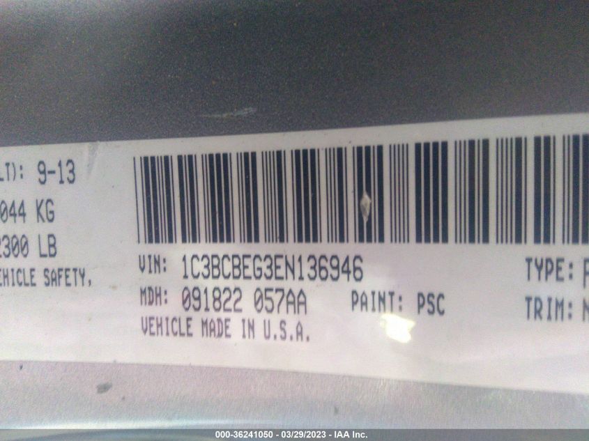 2014 CHRYSLER 200 TOURING - 1C3BCBEG3EN136946
