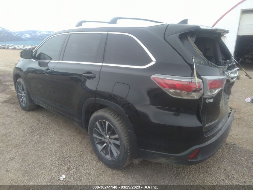 2016 TOYOTA HIGHLANDER XLE - 5TDJKRFH1GS272905