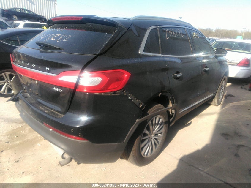 VIN 2LMPJ8KR1JBL22295 2018 LINCOLN MKX SELECT