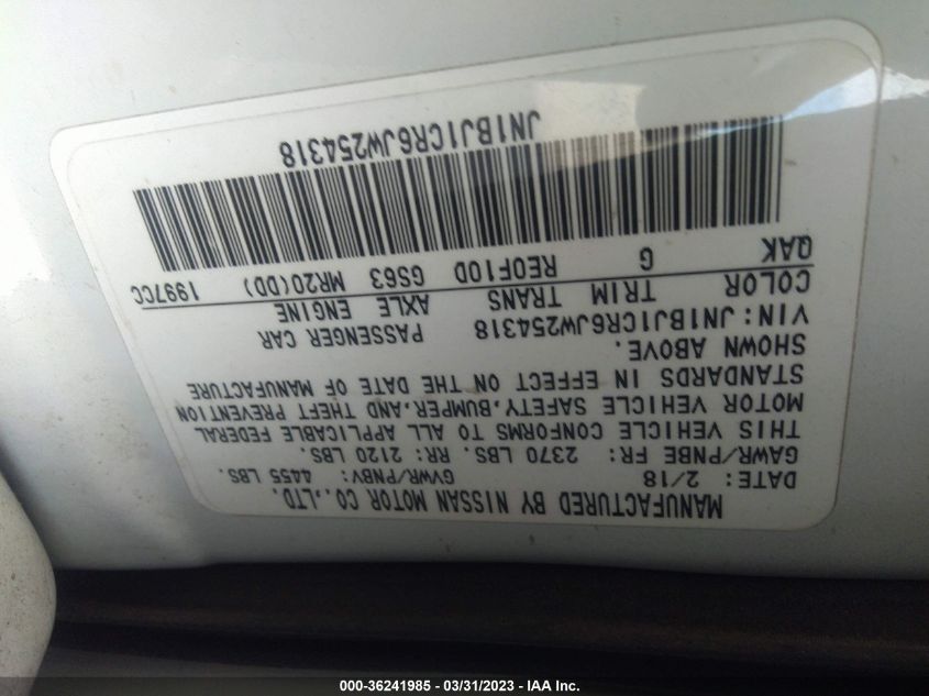 2018 NISSAN ROGUE SPORT S - JN1BJ1CR6JW254318