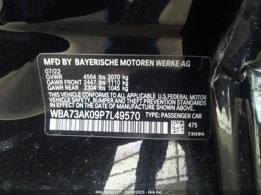 2023 BMW 2 SERIES 228I XDRIVE - WBA73AK09P7L49570