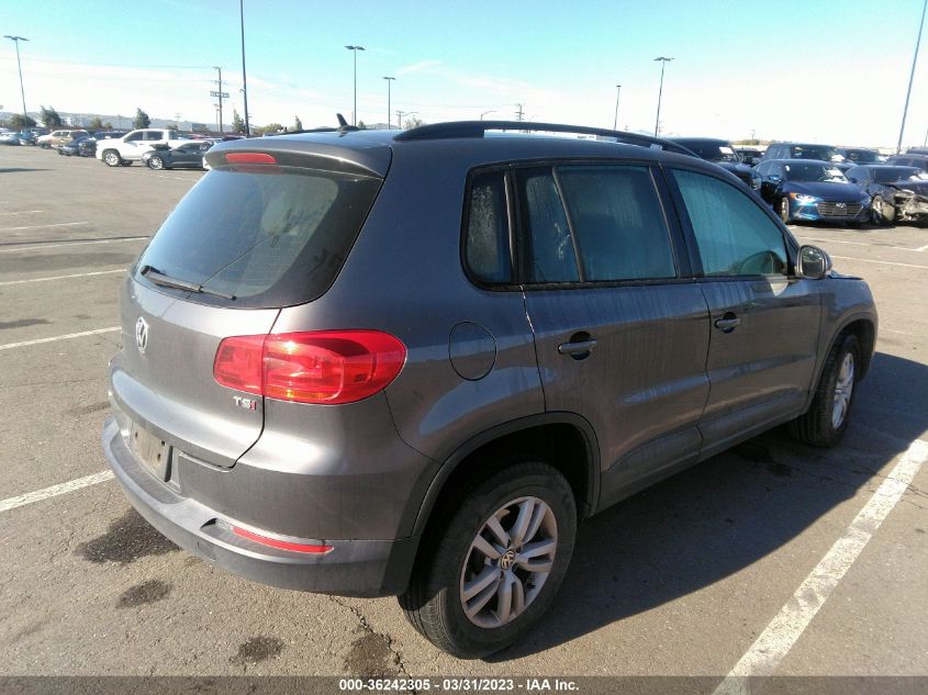 2016 VOLKSWAGEN TIGUAN S - WVGAV7AX6GW541292