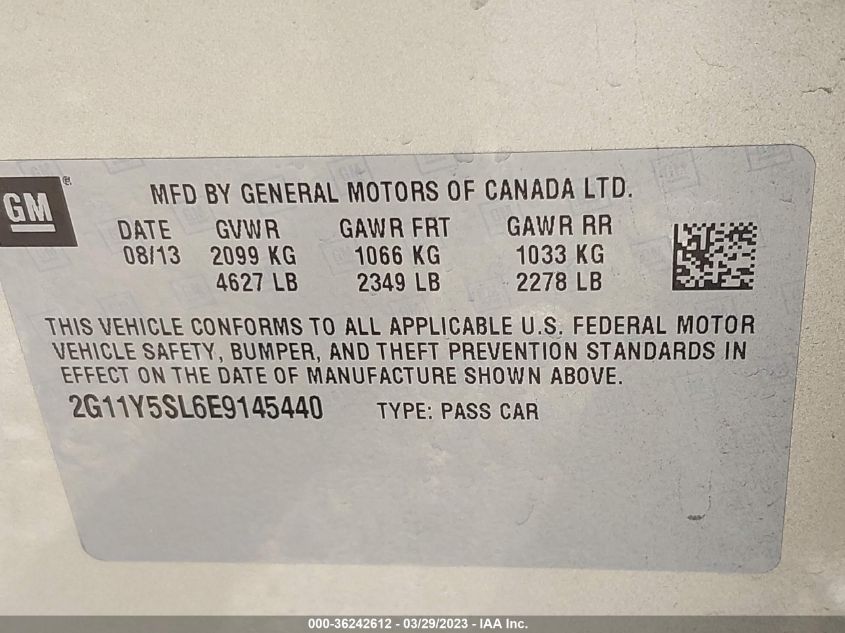 2014 CHEVROLET IMPALA LS - 2G11Y5SL6E9145440