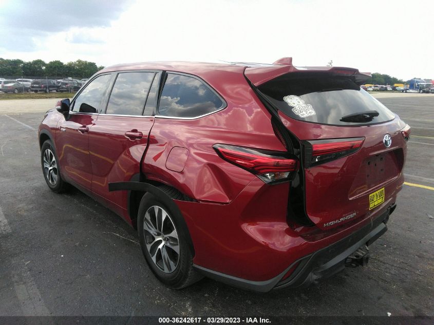 2020 TOYOTA HIGHLANDER HYBRID XLE - 5TDGARAH6LS502839