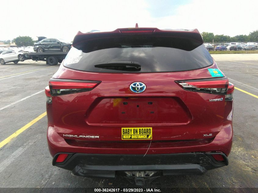 2020 TOYOTA HIGHLANDER HYBRID XLE - 5TDGARAH6LS502839