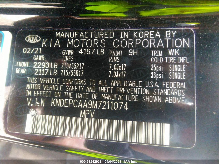 2021 KIA SELTOS LX - KNDEPCAA9M7211074