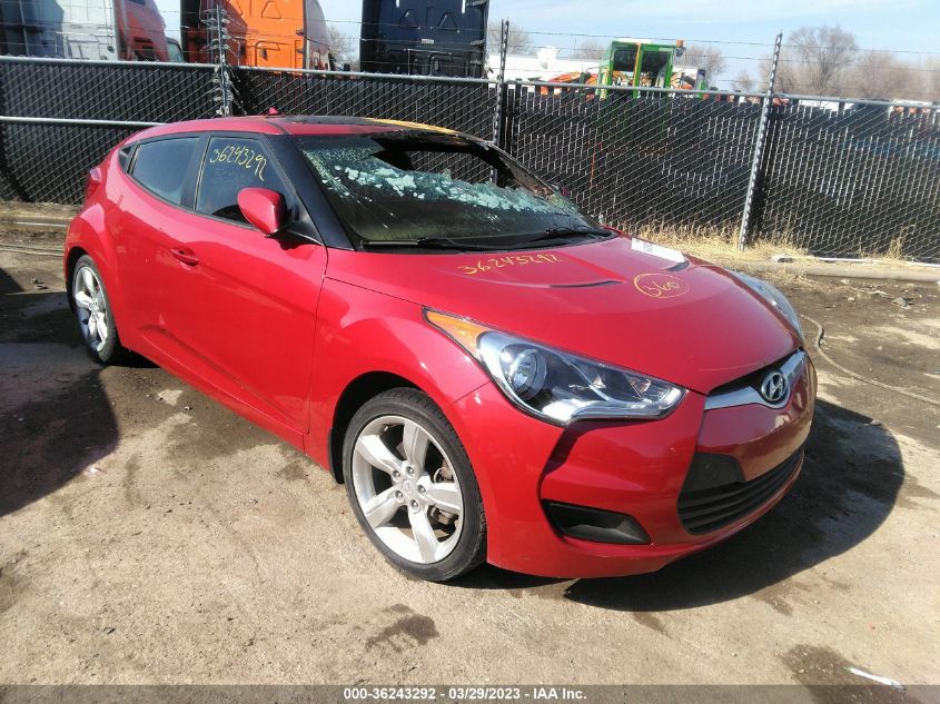 2013 HYUNDAI VELOSTER W/GRAY INT - KMHTC6AD3DU087802