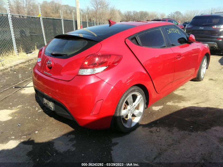 2013 HYUNDAI VELOSTER W/GRAY INT - KMHTC6AD3DU087802