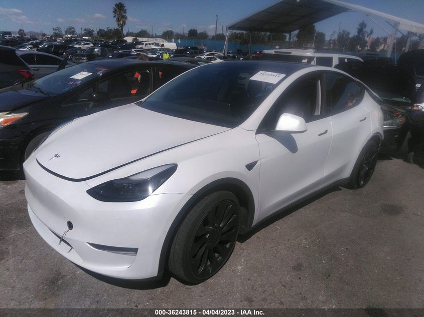 VIN 7SAYGDEF2NF403797 2022 TESLA MODEL Y PERFORMANCE