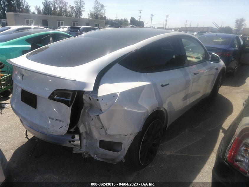 VIN 7SAYGDEF2NF403797 2022 TESLA MODEL Y PERFORMANCE