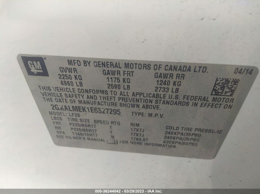 2014 GMC TERRAIN SLE - 2GKALMEK1E6327295