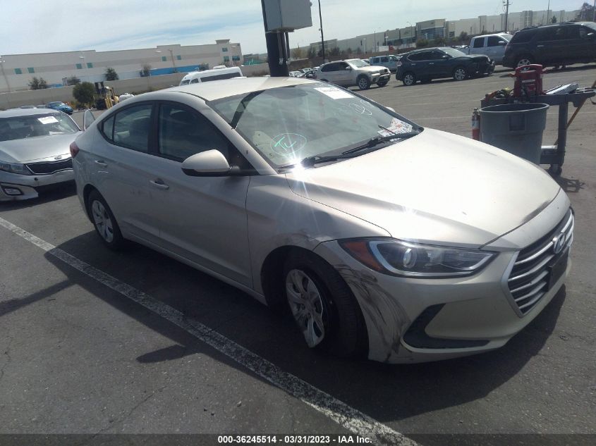 2017 HYUNDAI ELANTRA SE - KMHD74LF1HU083782