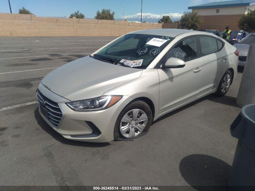 2017 HYUNDAI ELANTRA SE - KMHD74LF1HU083782