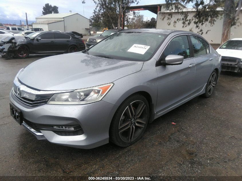 2017 HONDA ACCORD SEDAN SPORT - 1HGCR2F5XHA013475