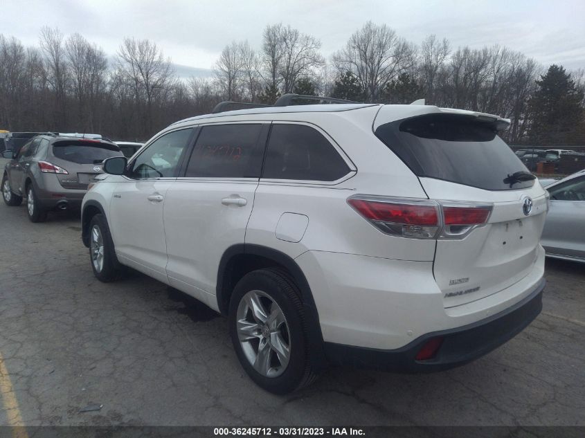 2014 TOYOTA HIGHLANDER HYBRID LIMITED - 5TDDCRFH1ES005433