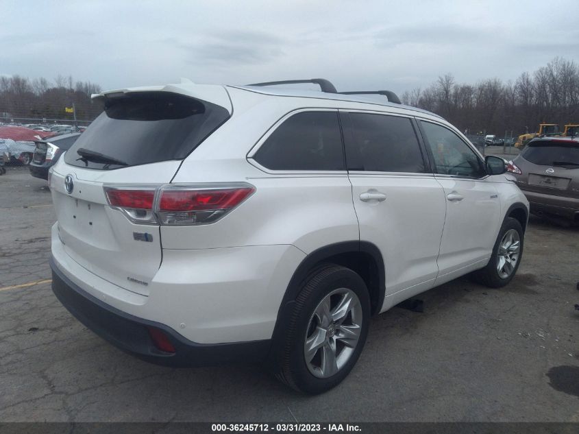 2014 TOYOTA HIGHLANDER HYBRID LIMITED - 5TDDCRFH1ES005433