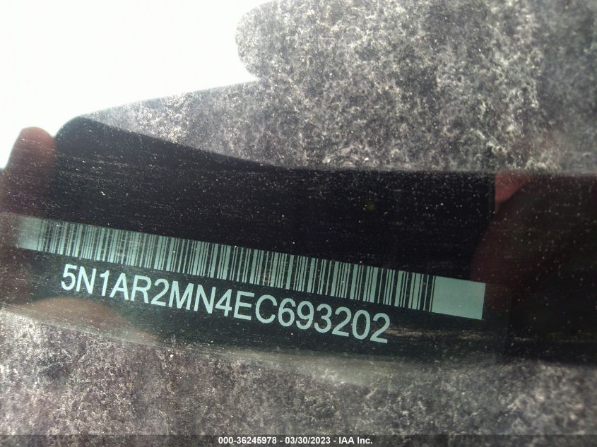 2014 NISSAN PATHFINDER S - 5N1AR2MN4EC693202