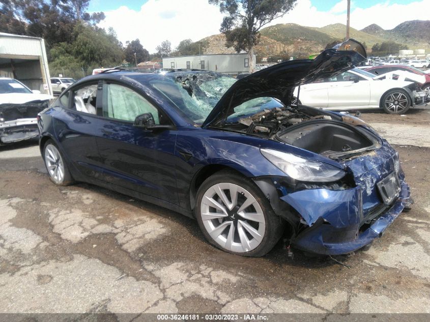 2022 TESLA MODEL 3 - 5YJ3E1EA0NF204053