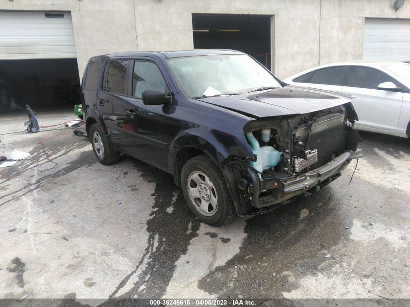 2013 HONDA PILOT LX - 5FNYF4H23DB081680