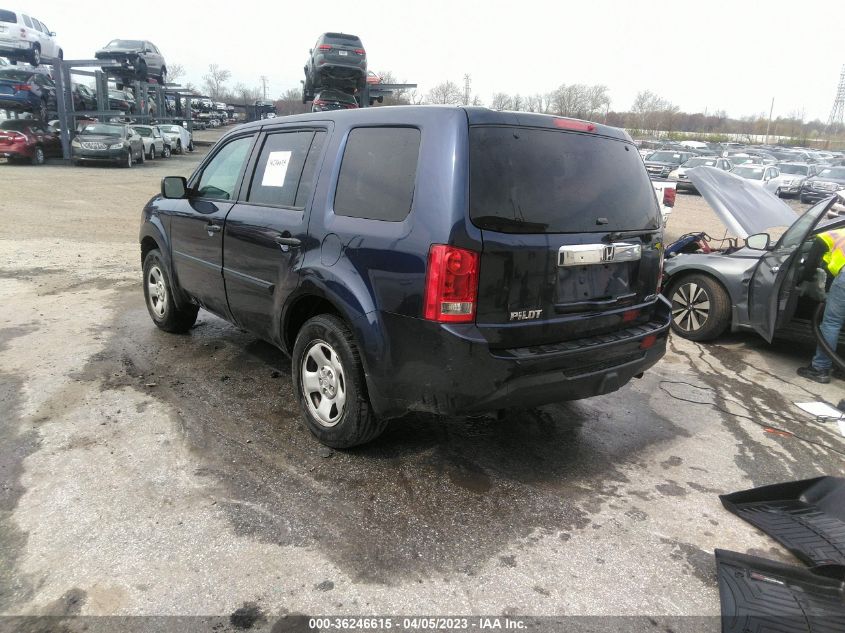 2013 HONDA PILOT LX - 5FNYF4H23DB081680