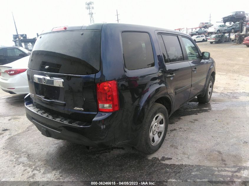 2013 HONDA PILOT LX - 5FNYF4H23DB081680