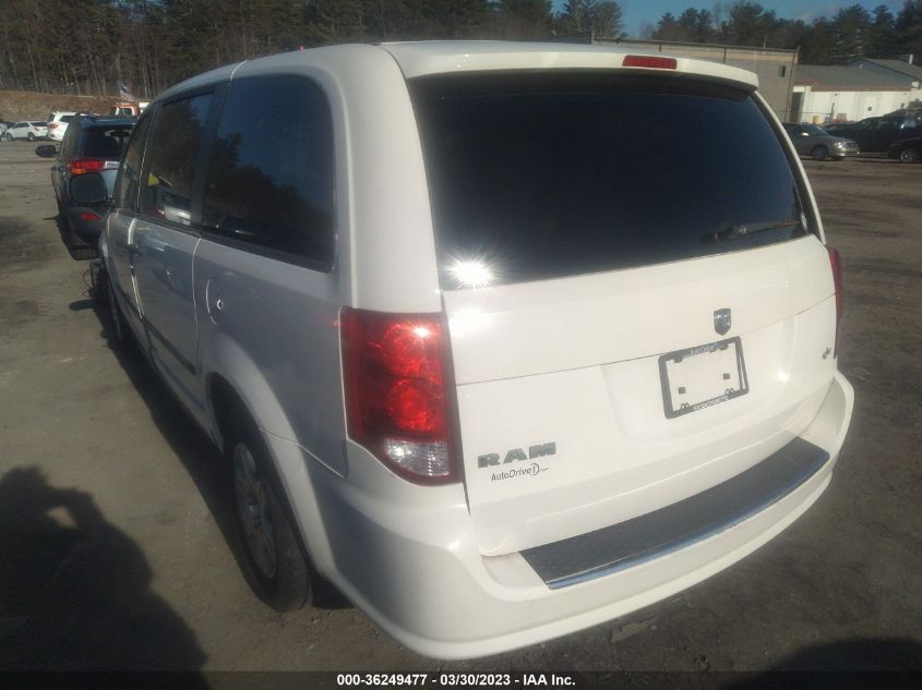 2013 RAM CARGO VAN TRADESMAN 2C4JRGAG7DR561936