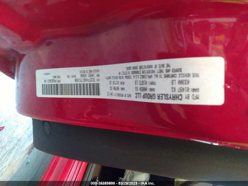 2013 FIAT 500 TURBO 3C3CFFHH6DT751898