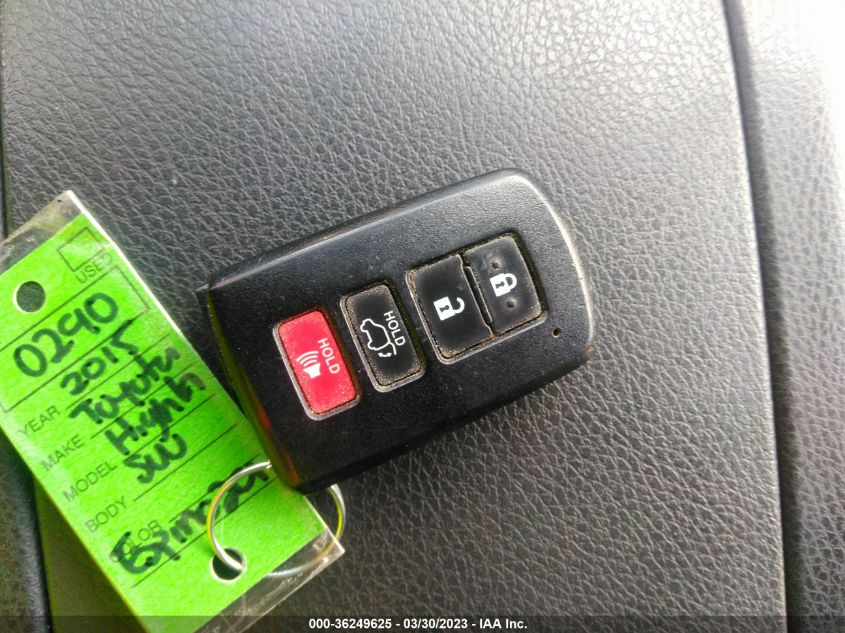 2015 TOYOTA HIGHLANDER LIMITED - 5TDYKRFH8FS057499