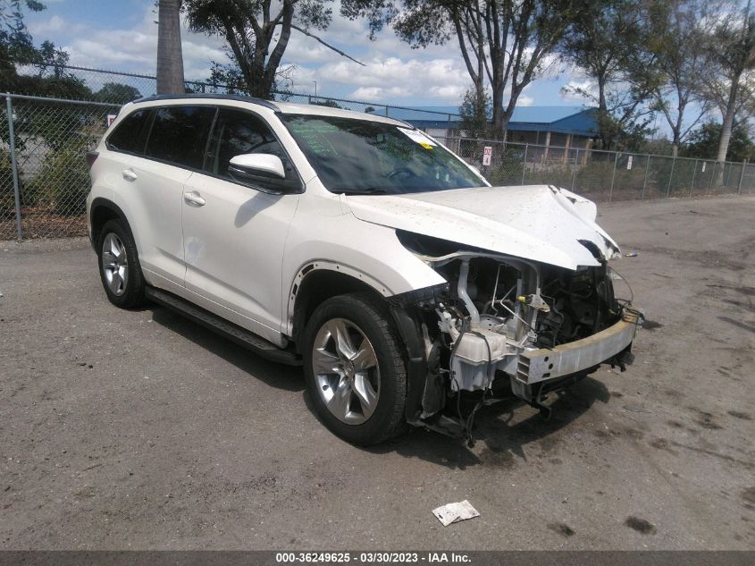 2015 TOYOTA HIGHLANDER LIMITED - 5TDYKRFH8FS057499