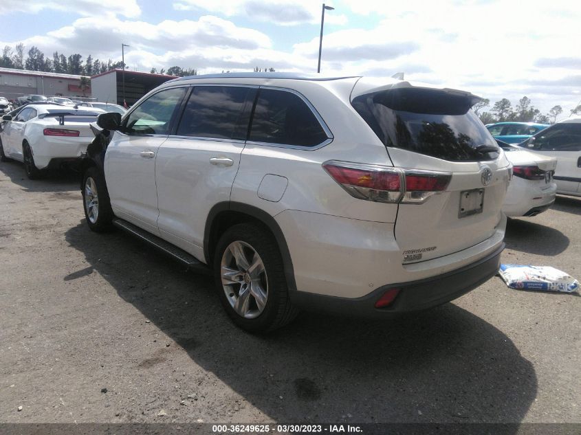 2015 TOYOTA HIGHLANDER LIMITED - 5TDYKRFH8FS057499