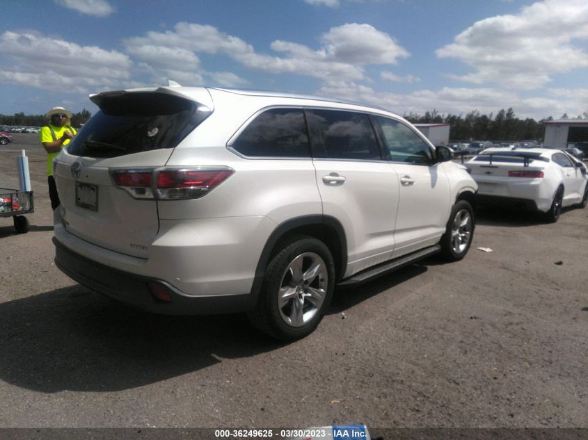 2015 TOYOTA HIGHLANDER LIMITED - 5TDYKRFH8FS057499