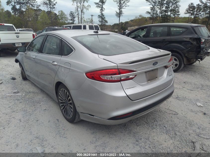 2018 FORD FUSION HYBRID TITANIUM/PLATINUM - 3FA6P0RU5JR269811