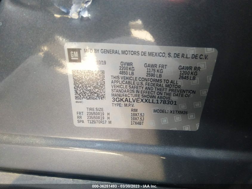 2020 GMC TERRAIN SLT - 3GKALVEXXLL178301