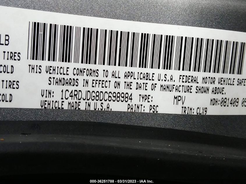 2013 DODGE DURANGO CREW - 1C4RDJDG8DC698984