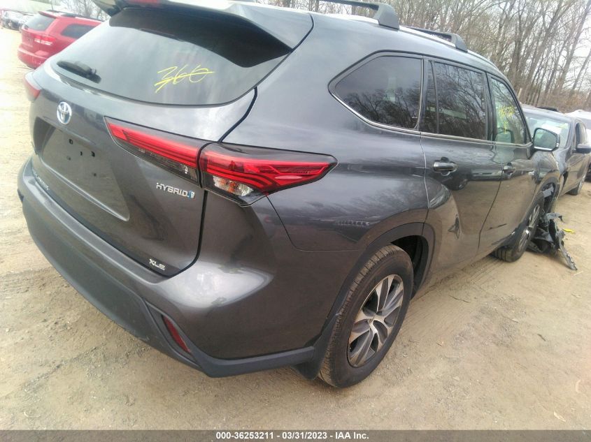 2020 TOYOTA HIGHLANDER HYBRID XLE - 5TDHBRCH9LS503708