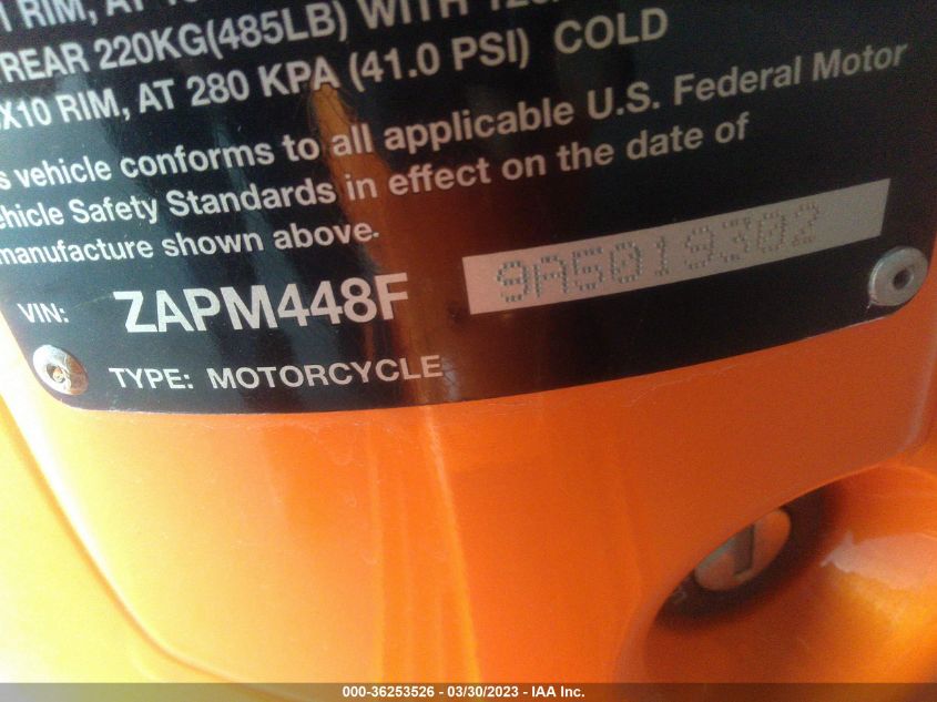 2010 VESPA LX 150 - ZAPM448F9A5019302