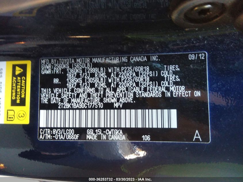2013 LEXUS RX 350 - 2T2BK1BA9DC177510