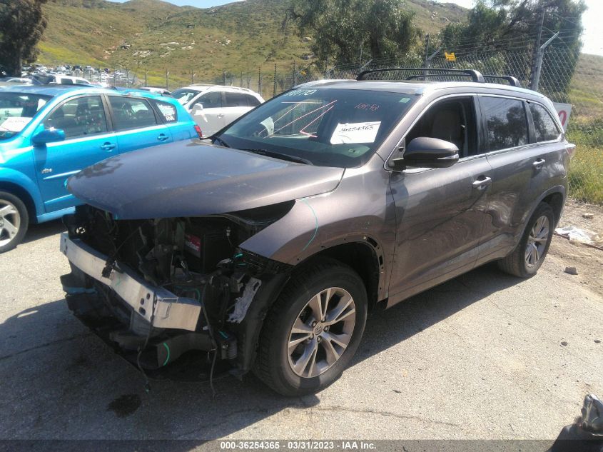 2015 TOYOTA HIGHLANDER XLE - 5TDKKRFH9FS119742