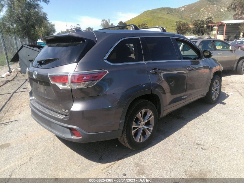 2015 TOYOTA HIGHLANDER XLE - 5TDKKRFH9FS119742