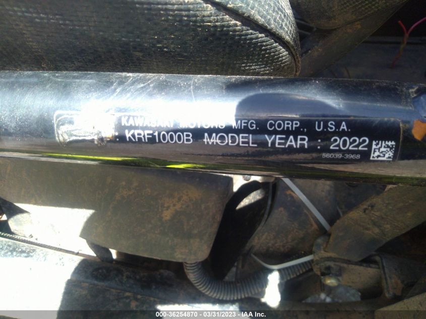 2022 KAWASAKI KRF 1000 B JKARFCB13NB502987